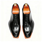 Sleek Square Toe Oxford Shoes Modern Groom Wedding Dress Shoes Menyes