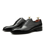 Sleek Wingtip Oxfords: Modern Fashion Wedding Men's Dress Shoesyes