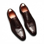Sleek Wingtip Oxfords: Modern Fashion Wedding Men's Dress Shoesyes