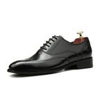 Sleek Wingtip Oxfords: Modern Fashion Wedding Men's Dress Shoesyes