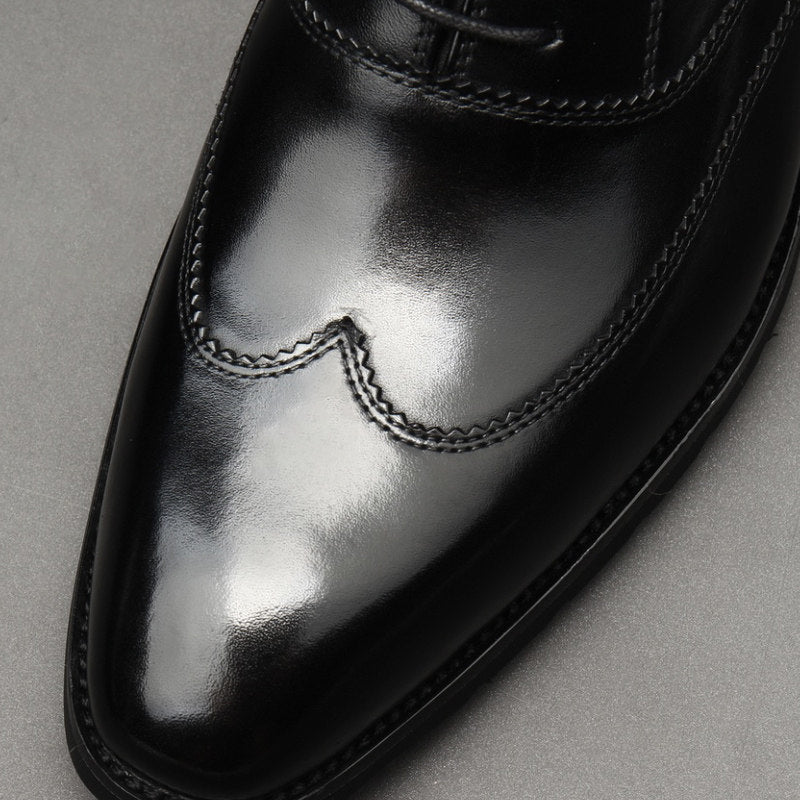 Sleek Wingtip Oxfords: Modern Fashion Wedding Men's Dress Shoesyes