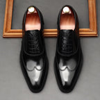 Sleek Wingtip Oxfords: Modern Fashion Wedding Men's Dress Shoesyes