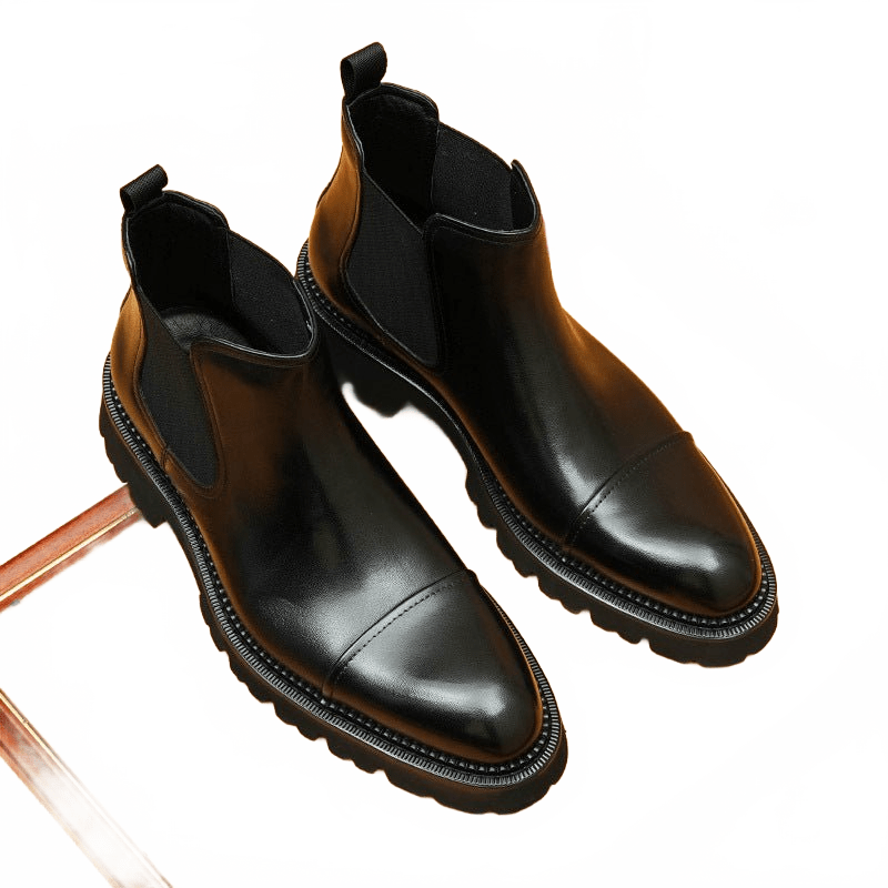 slip on boots dress shoes for men thick sole chelseayes