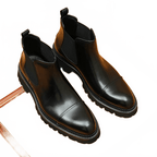 slip on boots dress shoes for men thick sole chelseayes