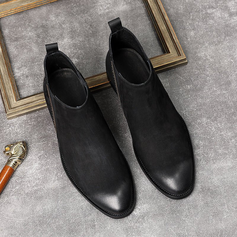 slip on dress boots shoes for men fashion Ankle bootsyes