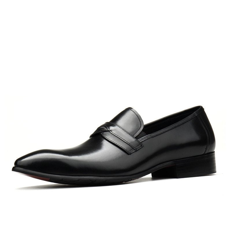 slip on formal loafers men Pointed toe dress shoes Business casual