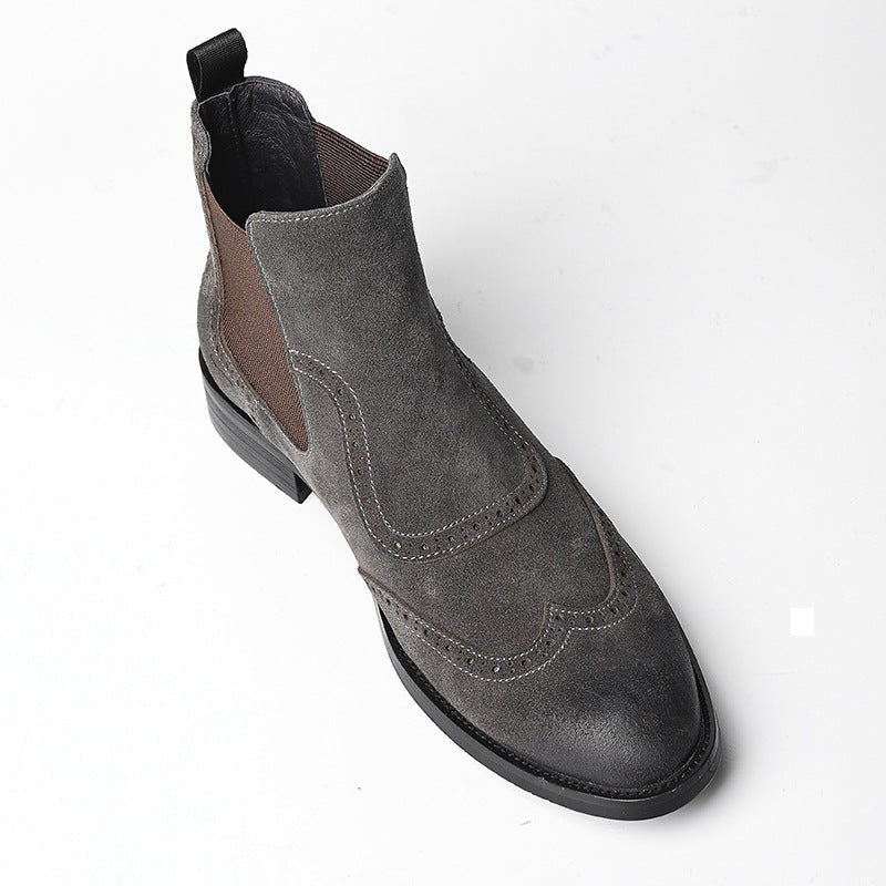 slip on mens casual dress shoes boots fashion Ankle boots