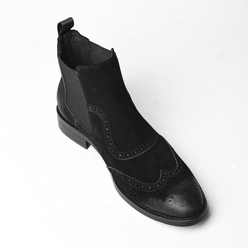 slip on mens casual dress shoes boots fashion Ankle bootsyes