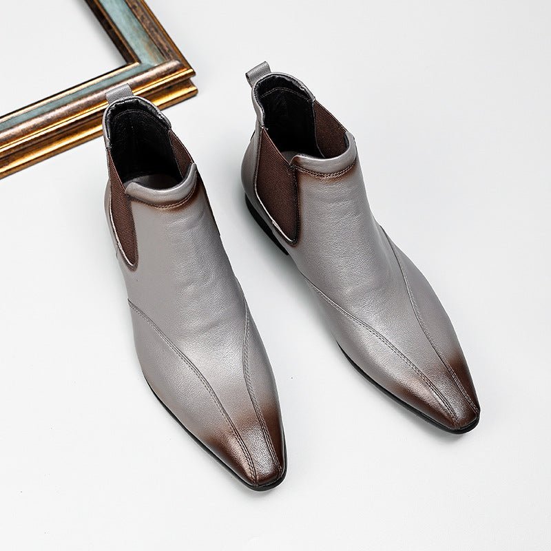 slip on men's shoes for formal dress fashion Ankle bootsyes