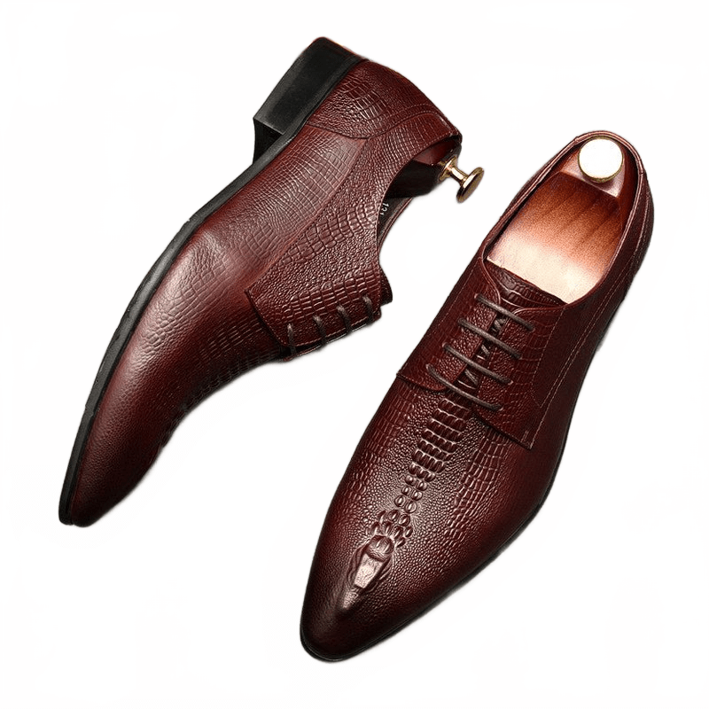 Sophisticated Relief Derby: Elegant Men's Ceremony Dress Shoesyes