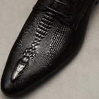 Sophisticated Relief Derby: Elegant Men's Ceremony Dress Shoesyes