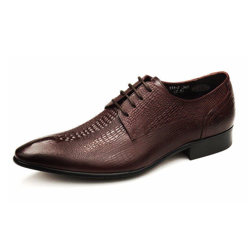 Sophisticated Relief Derby: Elegant Men's Ceremony Dress Shoesyes