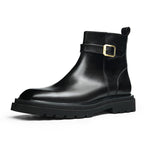 Square toe men's zip up dress boots fashion Ankle bootsyes
