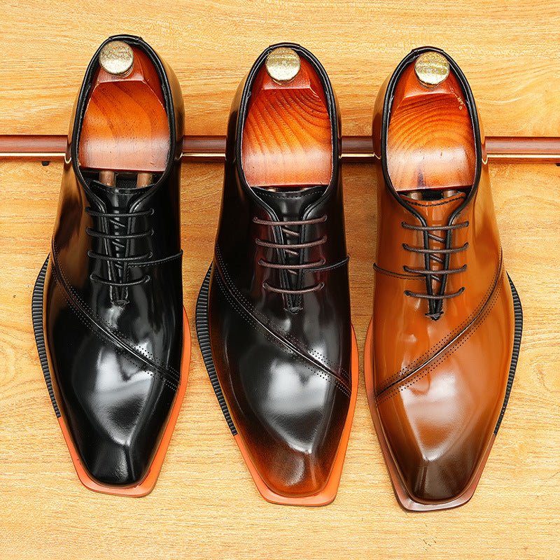 Square Toe Oxford Shoes Elegant Gala Party Dress Shoes Menyes