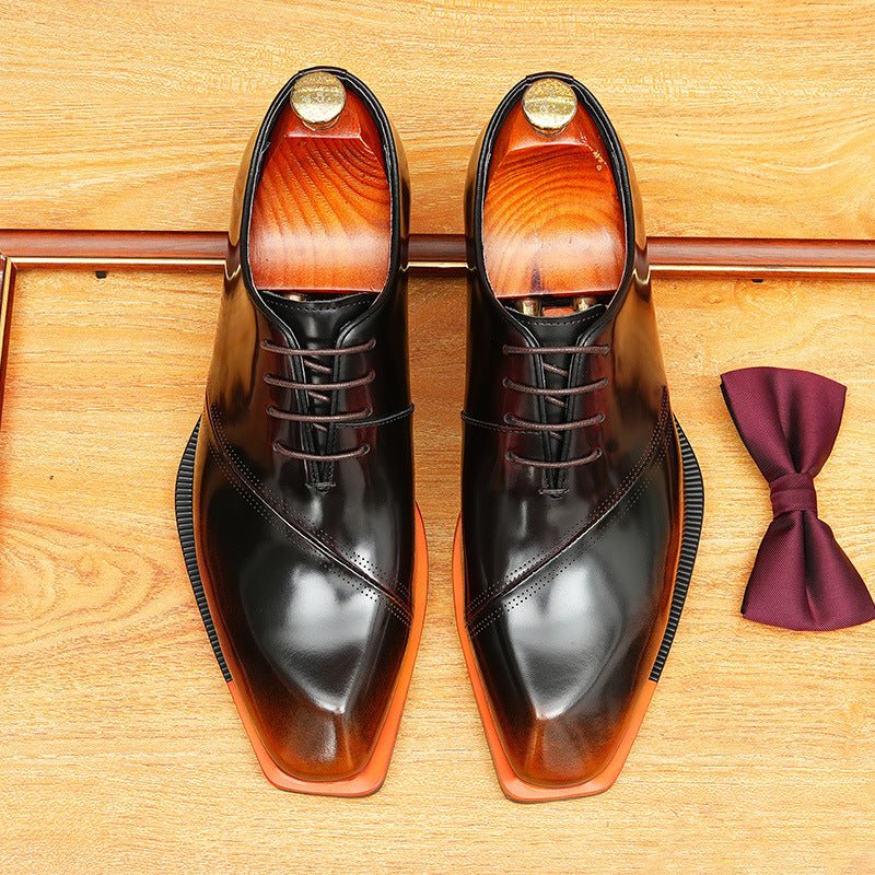 Square Toe Oxford Shoes Elegant Gala Party Dress Shoes Menyes