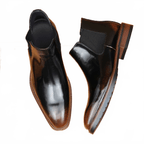 stylish boots for men slip on chelsea Genuine leatheryes