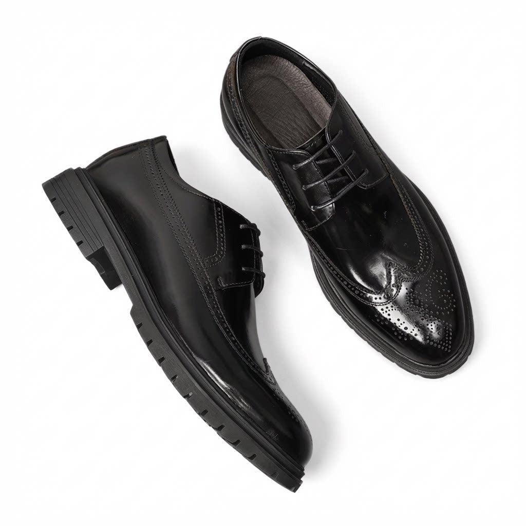 Stylish Chunky Sole Derby Shoes: Men's Premium Party Dress Shoesyes