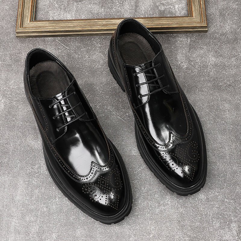 Stylish Chunky Sole Derby Shoes: Men's Premium Party Dress Shoesyes