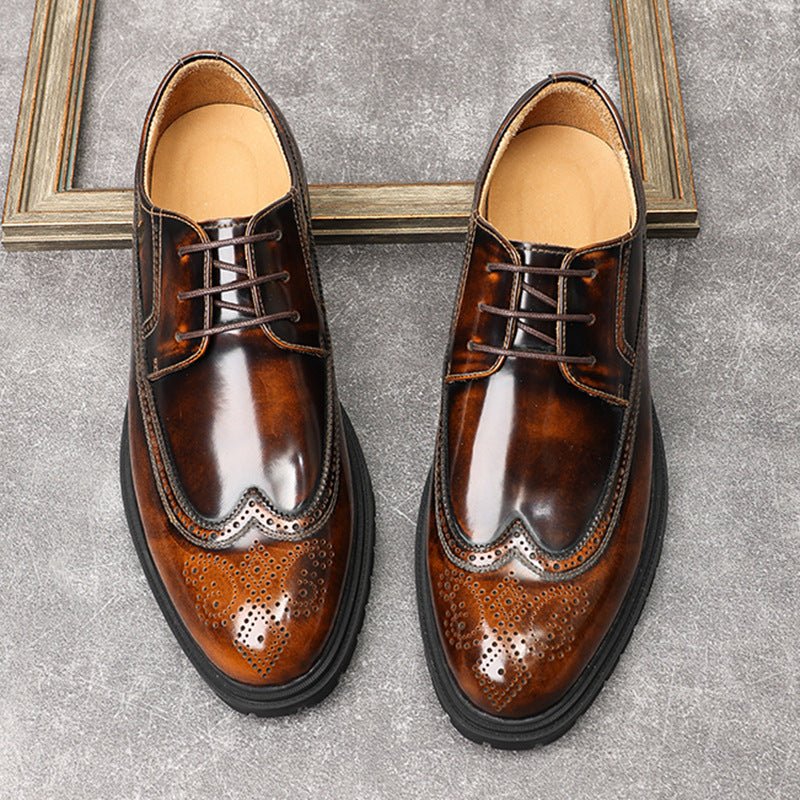 Stylish Chunky Sole Derby Shoes: Men's Premium Party Dress Shoesyes