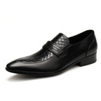 Stylish Men's Snakeskin Dress Shoes: Exotic Texture Wedding Loafersyes