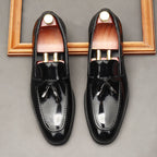 Stylish Men's Wedding Dress Shoes: Patent Tassel Formal Loafersyes
