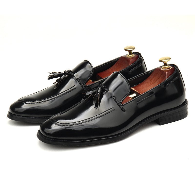 Stylish Men's Wedding Dress Shoes: Patent Tassel Formal Loafersyes