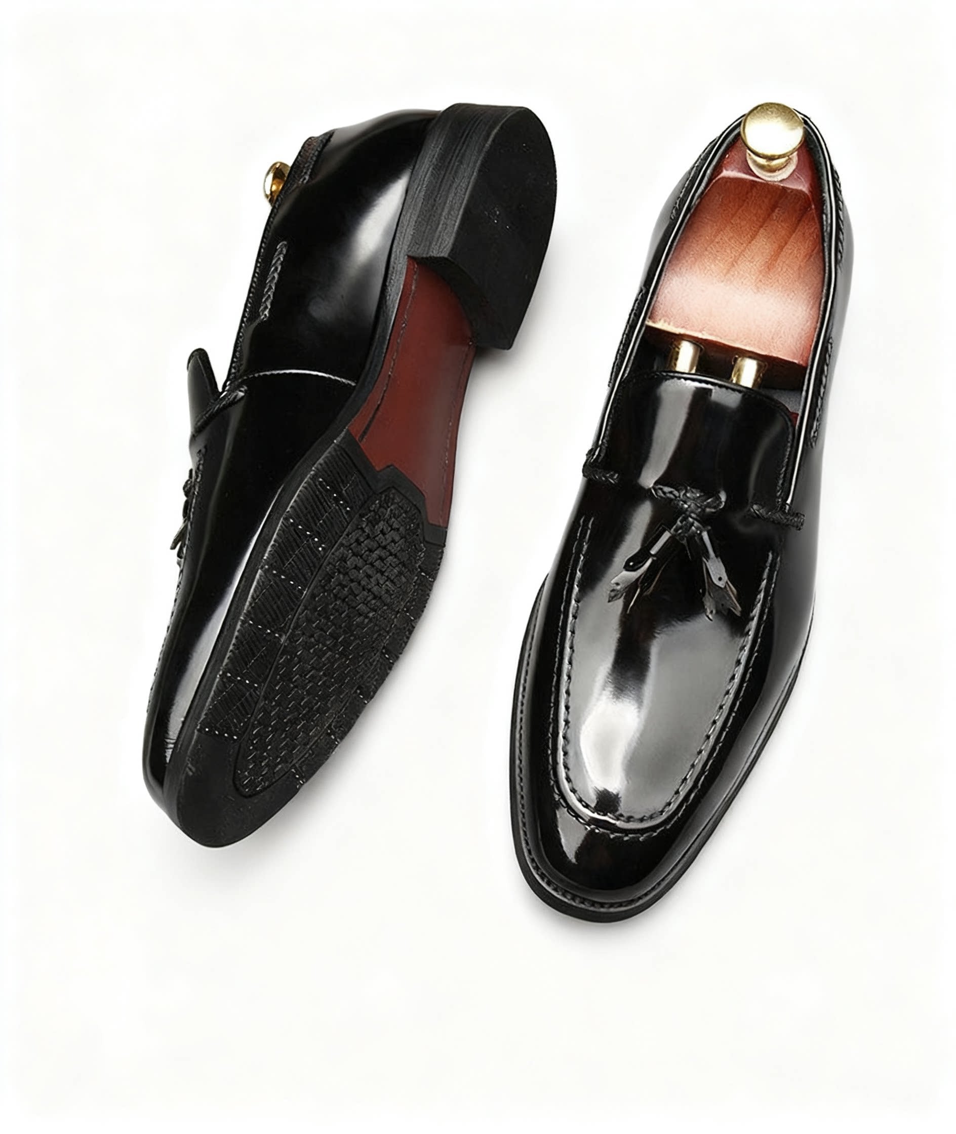 Stylish Men's Wedding Dress Shoes: Patent Tassel Formal Loafersyes