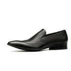 Stylish Men's Wedding Dress Shoes: Pointed Toe Breathable Wingtip Loafersyes