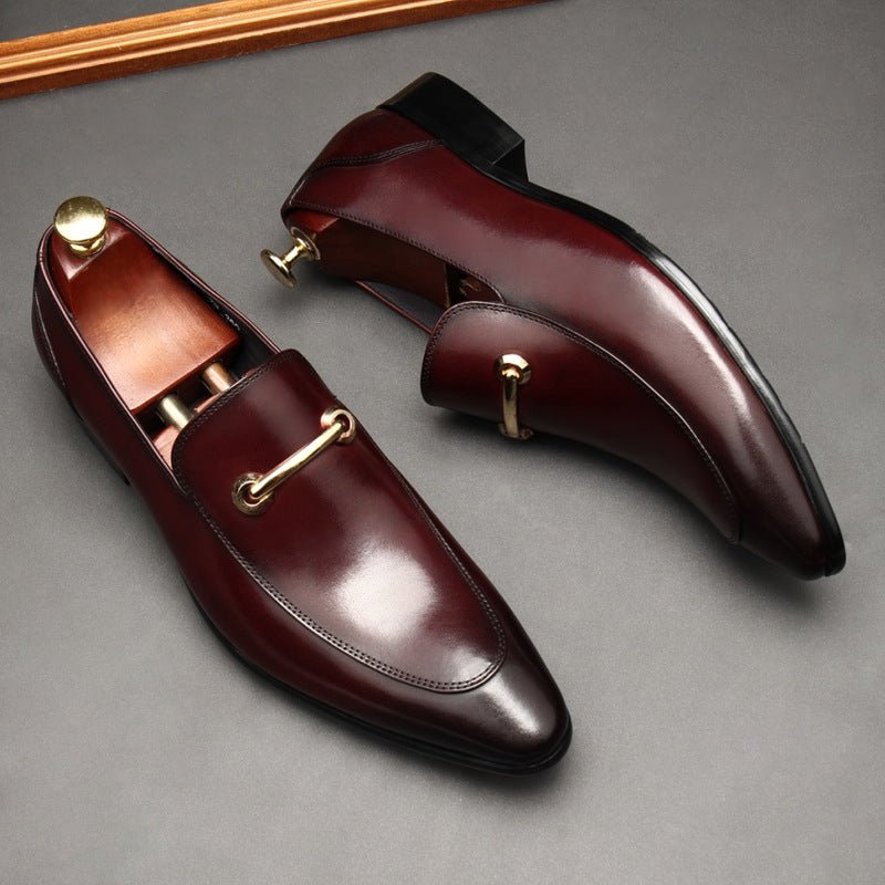Stylish Men's Wedding Dress Shoes: Pointed Toe Formal Bit Loafersyes