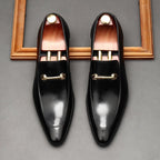 Stylish Men's Wedding Dress Shoes: Pointed Toe Formal Bit Loafersyes