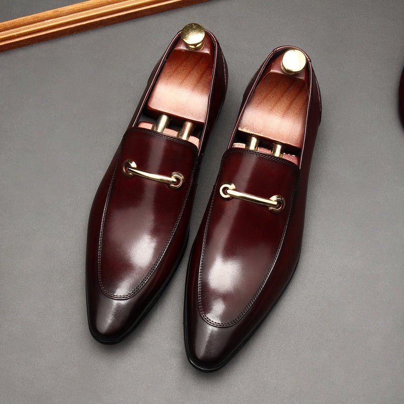 Stylish Men's Wedding Dress Shoes: Pointed Toe Formal Bit Loafersyes