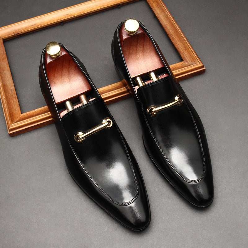 Stylish Men's Wedding Dress Shoes: Pointed Toe Formal Bit Loafersyes