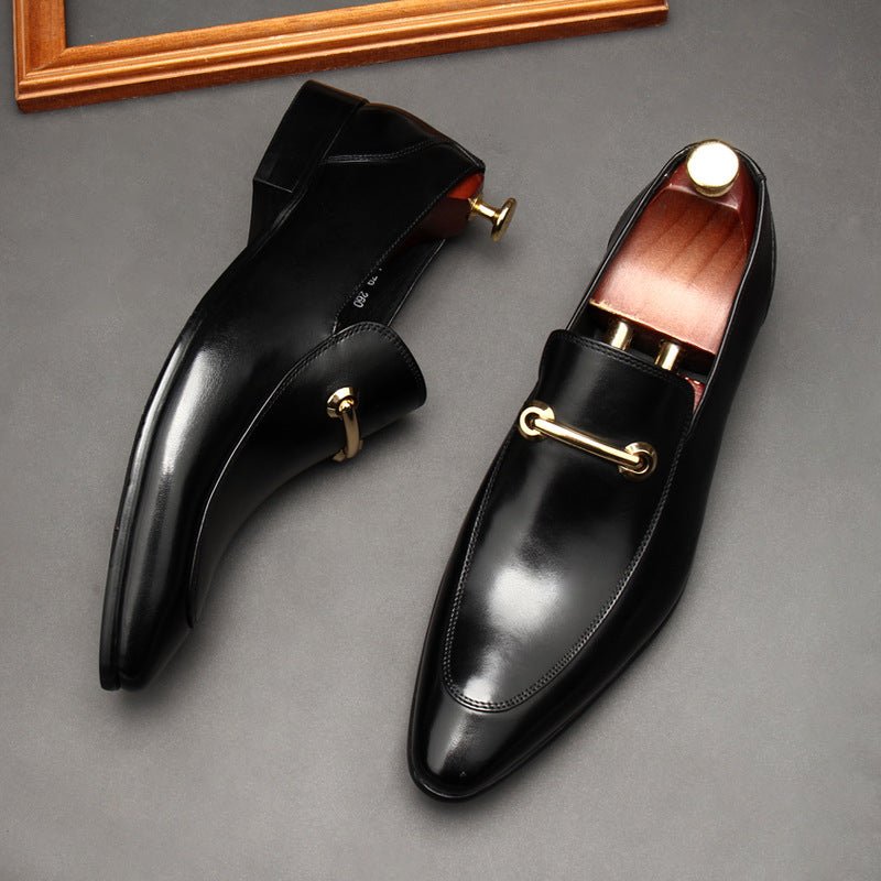 Stylish Men's Wedding Dress Shoes: Pointed Toe Formal Bit Loafersyes