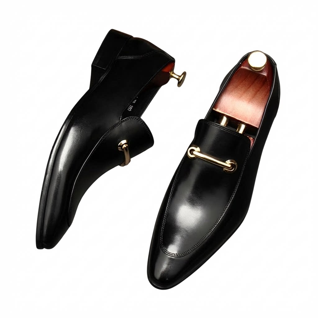 Stylish Men's Wedding Dress Shoes: Pointed Toe Formal Bit Loafersyes