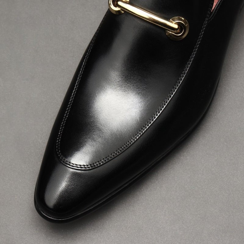 Stylish Men's Wedding Dress Shoes: Pointed Toe Formal Bit Loafersyes