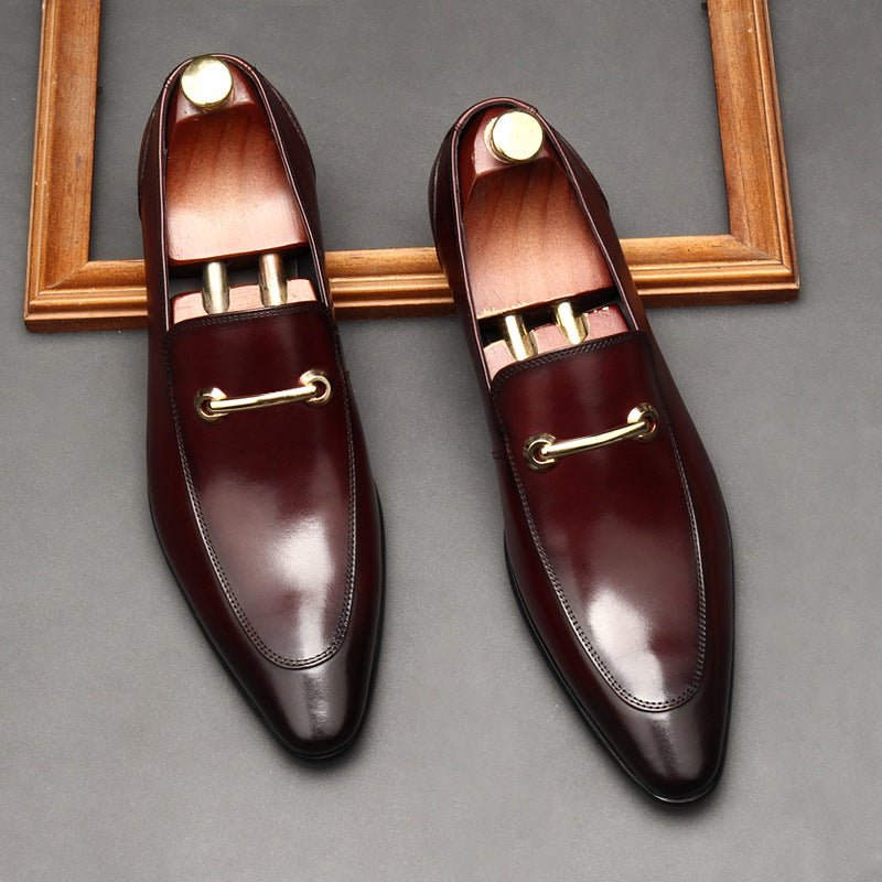 Stylish Men's Wedding Dress Shoes: Pointed Toe Formal Bit Loafersyes