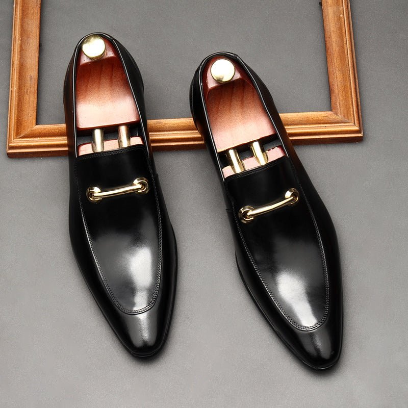 Stylish Men's Wedding Dress Shoes: Pointed Toe Formal Bit Loafersyes