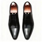 Stylish Men's Wedding Dress Shoes: Pointed Toe Perforated Loafersyes