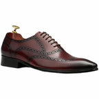 Tapered Italian Oxford Shoes Luxury Groom Wedding Dress Shoes Menyes