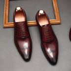 Tapered Italian Oxford Shoes Luxury Groom Wedding Dress Shoes Menyes