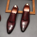 Tapered Italian Oxford Shoes Luxury Groom Wedding Dress Shoes Menyes