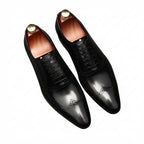 Tapered Italian Oxford Shoes Luxury Groom Wedding Dress Shoes Menyes
