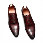 Tapered Italian Oxford Shoes Luxury Groom Wedding Dress Shoes Menyes