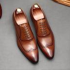 Tapered Italian Oxford Shoes Luxury Groom Wedding Dress Shoes Menyes