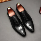 Tapered Italian Oxford Shoes Luxury Groom Wedding Dress Shoes Menyes