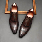 Tapered Italian Oxford Shoes Luxury Groom Wedding Dress Shoes Menyes