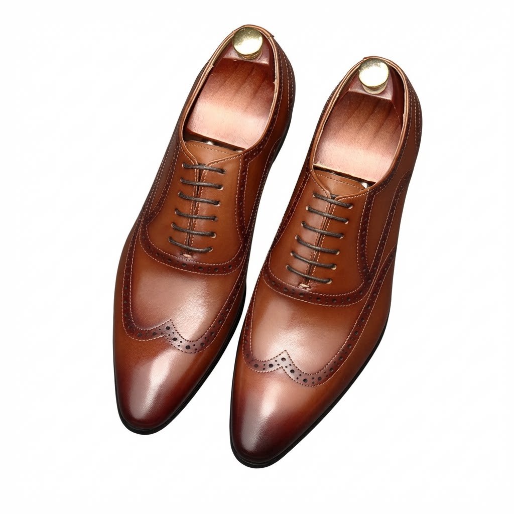 Tapered Italian Oxford Shoes Luxury Groom Wedding Dress Shoes Menyes