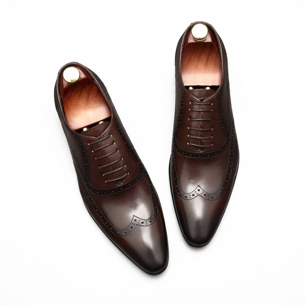 Tapered Italian Oxford Shoes Luxury Groom Wedding Dress Shoes Menyes