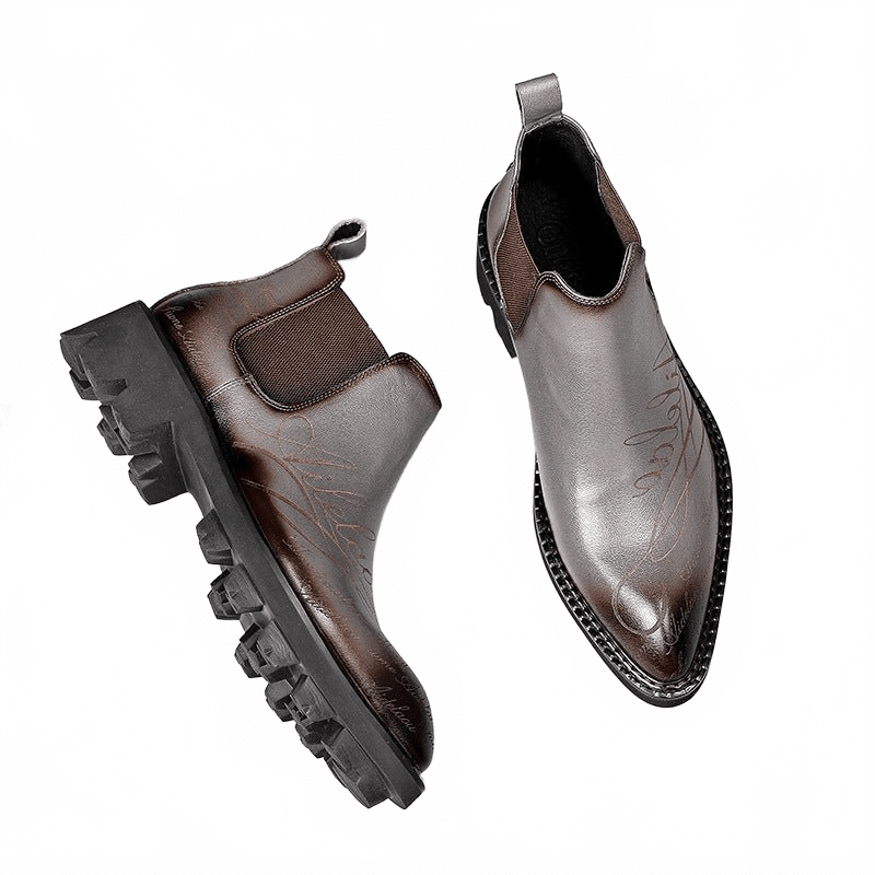 thick sole boots chelsea mens fashion dress bootsyes