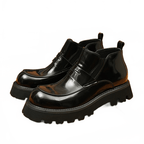 thick sole chelsea boots as dress shoes round toeyes